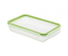 Rotho Clic and Lock Frischhaltedose 1 l, Kunststoff (BPA-frei), transparent / grün, 1 Liter (23,9 x 16 x 5 cm)