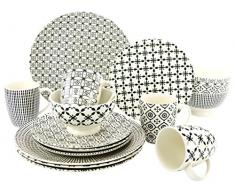 CreaTable 12250, Serie Black Magic, Geschirrset Kombiservice 16 teilig
