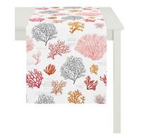 APELT Läufer, Baumwolle, Koralle, 48 x 140 x 0.5 cm