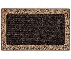 CarFashion 257223 PUR|UrbanClean – Fussmatte, Türmatte, Fußabtreter, Schmutzfangmatte, Sauberlaufmatte, Eingangsmatte für Innen und Aussen, Standard-Bronce-Metallic Oberfläche, Größe ca. 75 x 45 cm