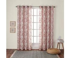 Exclusive Home Gardinen mit Tülle, Fenster-Gardinenpaneel- Paar, Polyester, Mecca Orange, 96 Length