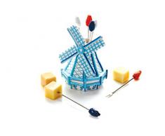 BOSKA Spießchen-Set Windmühle Delfter Blau 7-teilig, Edelstahl, Mehrfarbig, 9 x 9 x 12 cm, 7-Einheiten