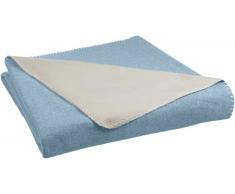 AmazonBasics - Fleecedecke, 150 x 200 cm, Spa-Blau/Taupe