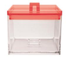Zak Designs Meeme Vorratsdose S, 950 ml, Transparent/ rot