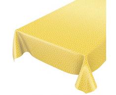 ANRO Wachstuchtischdecke Wachstuch Wachstischdecke Tischdecke abwaschbar Gelb Retro Uni Trend 140 x 140cm