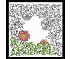 Zenbroidery bedruckter Stoff Garten Stickerei Kit, Baumwolle, weiß