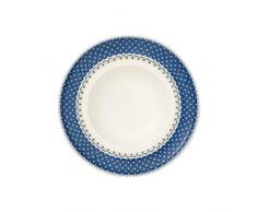 Villeroy & Boch Casale Blu Suppenteller, Premium Porzellan, blau/weiß, 25cm
