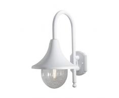 Konstsmide Bari 7237-250 Wandleuchte / B: 25cm T: 36cm H: 44cm / 1x75W / IP44 / lackiertes Aluminium / matt-weiß