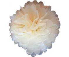 Matissa Pompons aus Seidenpapier, 20 cm, Elfenbeinfarben, 10 Stück, für Hochzeit, Party, Dekoration, Pom-Pom
