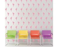Walplus Entfernbarer selbstklebend Wand Sticker Pink Flamingos Wandbild Kunst Zuhause Wohnzimmer Dekoration Dekor Restaurant Cafe Hotel Kinderzimmer Dekoration