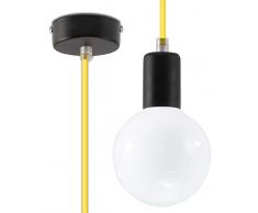 Sollux Lighting EDISON Pendelleuchte, Stahl, Gelb