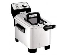 Moulinex Easy Pro 3 l Fritteuse, klassisch, 2.300 W, 2 Frittierstufen, verstellbares Thermostat, 600 g, silberfarben