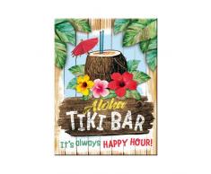 Nostalgic-Art 14366 Tiki Bar | Retro Kühlschrank Vintage Magnet 6x8 cm, Metall, Bunt, 6 x 8 x 0.1 cm