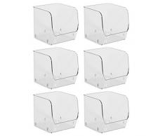 InterDesign Behälter „Linus“ zum Organisieren, stapelbar, ideal für Küche, Vorratsraum, Büro, Badezimmer, Set of 6, S