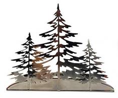 YANKEE CANDLE Snowy Gatherings Teelichthalter, Metall, Silber, 20,4cm