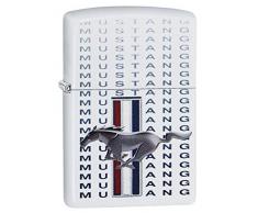 Zippo Ford Mustang Feuerzeug, Weiß, One Size