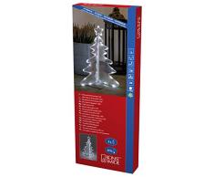 Konstsmide 3920-203 LED Dekoration 3D Acryltannenbaum / für AuÃen (IP44) / 24V AuÃentrafo / 40 kalt weiÃe Dioden / schwarzes Kabel
