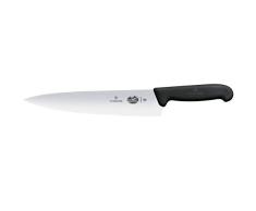 Victorinox Küchenmesser Tranchiermesser Wellenschliff Fibrox Länge: 25 cm Messer, schwarz