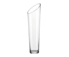 Leonardo Vase Dynamic, Höhe 50 cm, Durchmesser 16,5 cm, handgefertigtes Klarglas, 012306