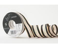 Berisfords 06017500250004HF WINTER STRIPE Geschenkband, Dark Gold, 25 mm