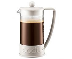 Bodum BRAZIL Kaffeebereiter (French Press System, Permanent Edelstahl-Filter, 1,0 liters) cremefarben