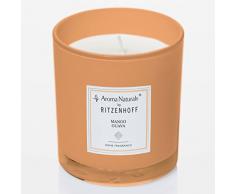 Ritzenhoff Aroma Naturals Modern Duftkerze, Glas, Orange, 7 x 7 x 8 cm