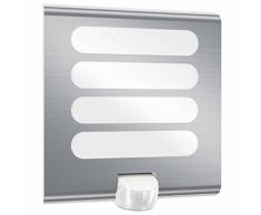 Steinel LED Wandleuchte L 224 LED Edelstahl, 7.5 W, 180° Bewegungsmelder, 10 m Reichweite, schlagfest, Ambiente-Licht