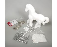 RAYHER 39247000, Pailletten Bastelset Pferd Jacqueline, 1 Pferd, SB-Blisterbox