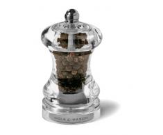 Cole & Mason Capstan 85 Clear 85mm Pfeffermühle, Acryl, 4,5 x 4,5 x 8,5 cm