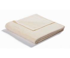 Biederlack Wohn- und Kuscheldecke, 60 % Baumwolle, Samtband-Einfassung, 150 x 200 cm, Natur, Relief Cotton Twisting, 605542