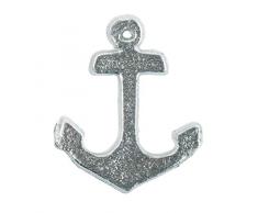 Rayher 31621606 Wachsmotiv Anker, flach, silber, 2,5 x 3 cm, 2 Stück, zum Gestalten von Kerzen (Firmung, Konfirmation, Taufe, Hochzeit etc.)