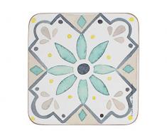 Creative Tops C000327 Premium Untersetzer mit Unterseite aus Kork, bedruckt, Motiv Green Tile, Grün