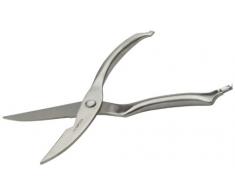 Fackelmann NIROSTA Geflügelschere PRAKTIKA, Schere für müheloses Tranchieren, Geflügelmesser mit Feder, Geflügelschere aus Edelstahl für Gans, Hühnchen, Enten (Farbe: Silber), Menge: 1 Stück