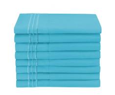 Clara Clark Premier 1800 Collection Kissenbezug-Set, King Size, Apricot Orange 8 Standard Garten Grün