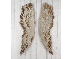 KARE Design Wandschmuck Antique Wings, 105 x 66 x 5 cm, gold/weiß