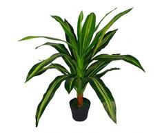 Dracaena Kunstpflanze Drache, groß, 90 cm, Grün