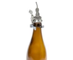 Schnabel-Zinn Geige Flaschenverschluß, Zinn, Silber, 5,6 x 3,2 x 8,6 cm