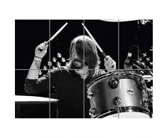 Doppelganger33 LTD Dave Grohl Drummer Guitarist Singer FOO Fighters Nirvana Wand Kunst Multi Panel Poster drucken 47x33 Zoll
