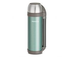 Pioneer Outdoor-Isolierflasche aus Hochwertigem Edelstahl mit Griff und Tasse 1,8 L Doppelwandig Auslaufsicher 8 Stunden Heiß oder Kühl BPA Frei - Grün