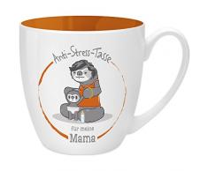 Gruss & Co 45503 Anti-Stress Tasse fÃ¼r Mama, 45 cl, Geschenk, New Bone China, Orange, 9.5 cm