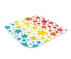 Pebbly 99 – 14tris Topfuntersetzer, Hartglas Star Rainbow 16 x 16 cm