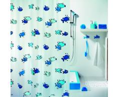 Spirella Anti-Schimmel Duschvorhang Hugo Blue Anti-Bakteriell, waschbar, wasserdicht Vinyl 180x200cm