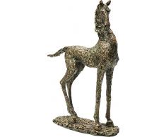 Kare Design Deko Objekt Art Proud Horse 40cm, Pferd Deko Skulptur handgefertigt, Bronze Statue in Tierform, (H/B/T) 39,5x30x11,5cm