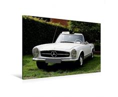 Calvendo Premium Textil-Leinwand 120 cm x 80 cm Quer, Mercedes Benz Edle Schätzchen | Wandbild, Bild auf Keilrahmen, Fertigbild auf Echter Leinwand. Pagode 230-280 SL Mobilitaet Mobilitaet