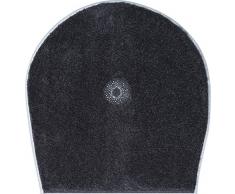 Grund Badteppich mit SWAROVSKI, 100% Polyacryl, ultra soft, rutschfest, CRYSTAL LIGHT, WC-Deckelbezug 47x50 cm, anthrazit