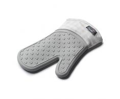 Zeal Silikon Heavy Duty Single Ofenhandschuh Handschuh Gingham, Französisch Grau (29 cm lang)
