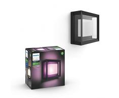 Philips Hue White and Color Ambiance LED Wandleuchte Econic (quadratisch), für den Aussenbereich, dimmbar, bis zu 16 Millionen Farben, steuerbar via App, kompatibel mit Amazon Alexa (Echo, Echo Dot)