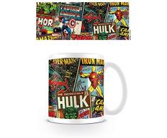 empireposter Marvel Retro - Covers - Keramik Tasse - Größe Ø8,5 H9,5cm