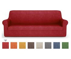 PETTI Artigiani Italiani - Sofaüberwurf, Sofabezug, Sofaüberwurf Bordeaux, Sofabezug 2 Sitzer, Jacquard Stoff, 100% Made In Italy