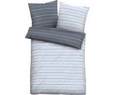 biberna 0636044 Mako-Satin Bettwäsche Mix & Match Bettbezug (Baumwolle) 1x 200x200 cm, niagara